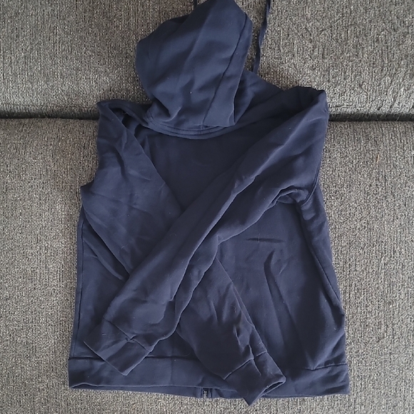Vintage Hollister Dark Blue Zip-Up Hoodie - Picture 3 of 3